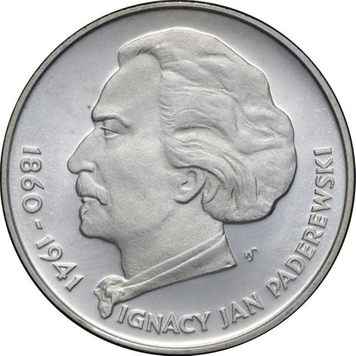 Rewers monety - 100 złotych 1975 MW SW "Ignacy Jan Paderewski" Srebro - cena srebrnej monety - Polska, PRL