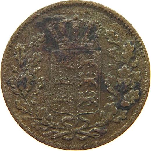 Аверс монеты - 1/2 крейцера 1846 года "Тип 1840-1856" - цена  монеты - Вюртемберг, Вильгельм I