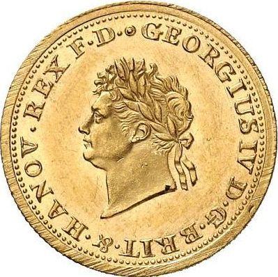 Anverso 2 1/2 táleros 1830 B - valor de la moneda de oro - Hannover, Jorge IV
