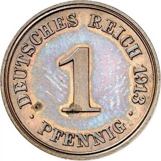Avers 1 Pfennig 1913 J "Typ 1890-1916" - Münze Wert - Deutschland, Deutsches Kaiserreich