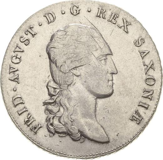 Anverso Tálero 1815 I.G.S. "Minero" - valor de la moneda de plata - Sajonia, Federico Augusto I