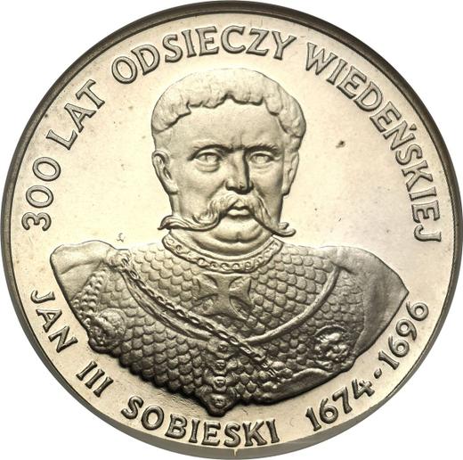 Reverso 200 eslotis 1983 MW SW "Juan III Sobieski" Plata - valor de la moneda de plata - Polonia, República Popular