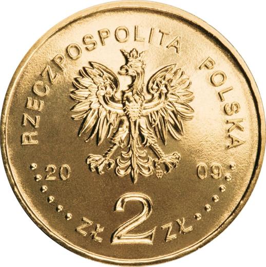 Аверс монеты - 2 злотых 2009 года MW ET "65 лет ликвидации Лодзинского гетто" - цена  монеты - Польша, III Республика после деноминации