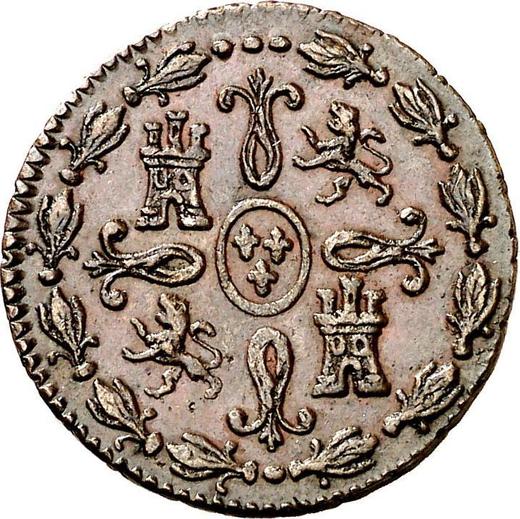 Revers 2 Maravedis 1824 J "Typ 1824-1827" - Münze Wert - Spanien, Ferdinand VII