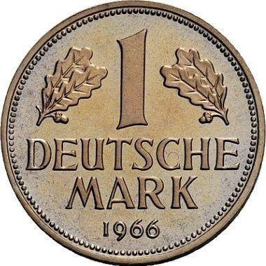 Awers monety - 1 marka 1966 F - cena  monety - Niemcy, RFN