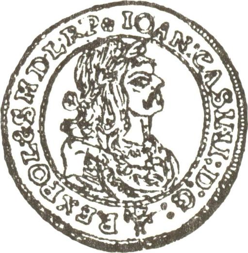 Аверс монеты - 2 дуката 1661 года NG "Тип 1661-1662" - цена золотой монеты - Польша, Ян II Казимир