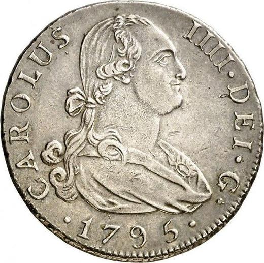 Аверс монеты - 4 реала 1795 года M MF - цена серебряной монеты - Испания, Карл IV