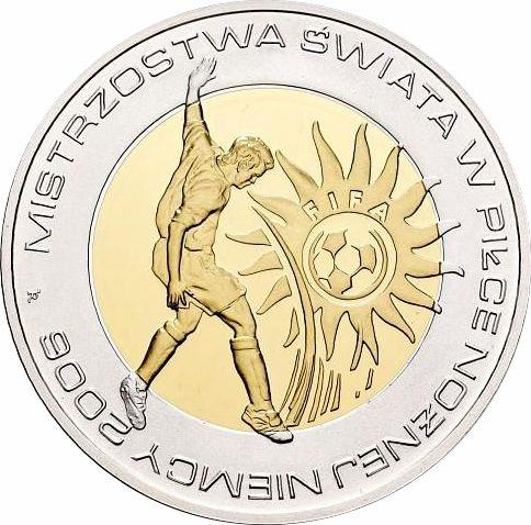 Revers 10 Zlotych 2006 MW RK "FIFA Fussball - WM 2006" - Silbermünze Wert - Polen, III Republik Polen nach Stückelung