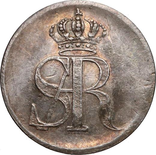 Аверс монеты - Пробный Сребреник (1 грош) 1771 года "Монограмма печатная" - цена серебряной монеты - Польша, Станислав II Август