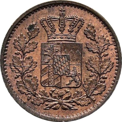 Anverso 1 Pfennig 1871 - valor de la moneda  - Baviera, Luis II de Baviera