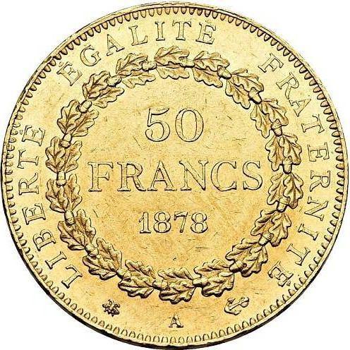 Reverse 50 Francs 1878 A "Type 1878-1904" Paris - France, Third Republic