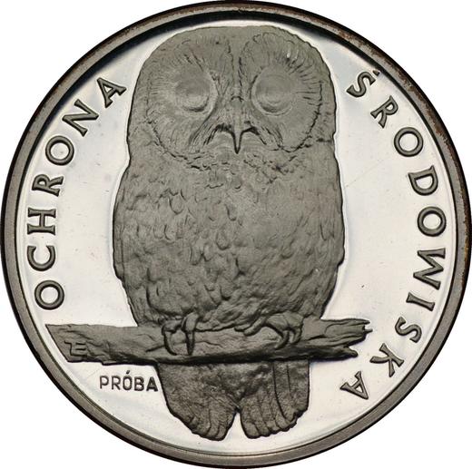 Rewers monety - PRÓBA 1000 złotych 1986 MW ET "Sowa" Srebro - cena srebrnej monety - Polska, PRL
