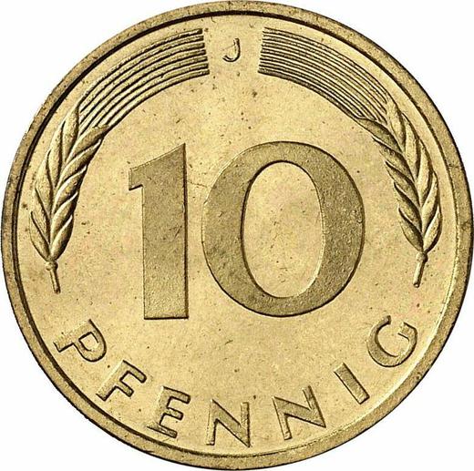 Anverso 10 Pfennige 1985 J - valor de la moneda  - Alemania, RFA