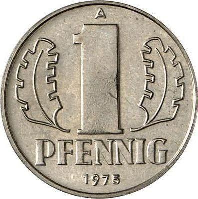 Reverso 1 Pfennig 1975 A Moneda incusa - valor de la moneda  - Alemania, República Democrática Alemana (RDA)
