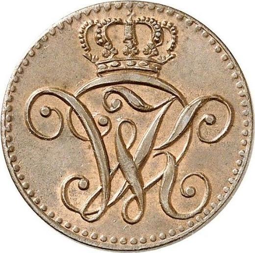 Anverso Heller 1828 - valor de la moneda  - Hesse-Cassel, Guillermo II