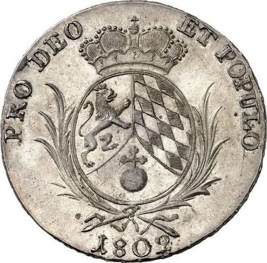 Reverso Tálero 1802 "Tipo 1802-1803" - valor de la moneda de plata - Baviera, Maximilian I