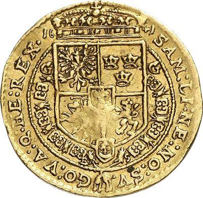 Реверс монеты - Дукат 1641 года GG - цена золотой монеты - Польша, Владислав IV