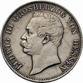 Аверс монеты - Талер 1868 года - цена серебряной монеты - Гессен-Дармштадт, Людвиг III