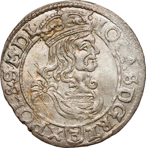 Аверс монеты - Трояк (3 гроша) 1662 года AT - цена серебряной монеты - Польша, Ян II Казимир