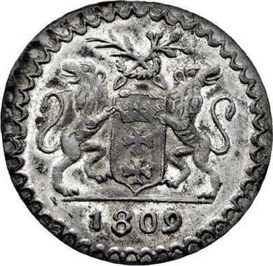 Awers monety - PRÓBA 1/5 Guldena 1809 M "Danzig" - cena srebrnej monety - Polska, Wolne Miasto Gdańsk