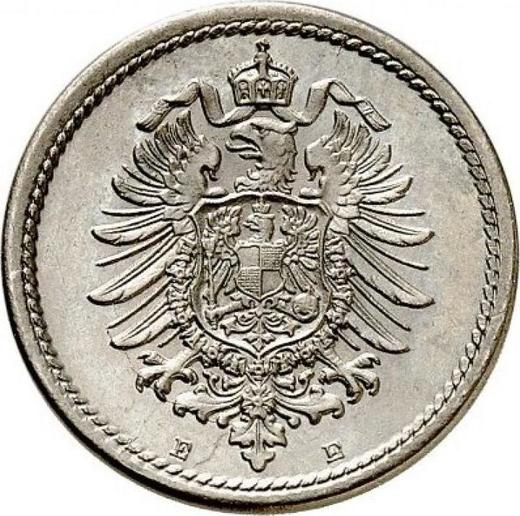 Reverso 5 Pfennige 1874 E "Tipo 1874-1889" - valor de la moneda  - Alemania, Imperio alemán