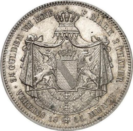 Реверс монеты - 2 талера 1844 года "Памятник" - цена серебряной монеты - Баден, Леопольд