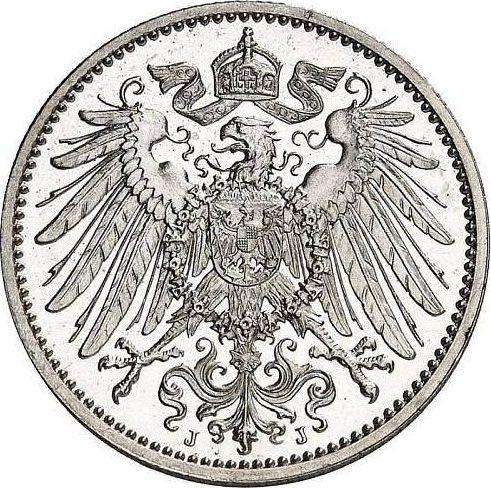 Rewers monety - 1 marka 1914 J "Typ 1891-1916" - cena srebrnej monety - Niemcy, Cesarstwo Niemieckie