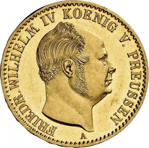 Аверс монеты - 1 крона 1858 года A - цена золотой монеты - Пруссия, Фридрих Вильгельм IV