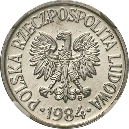 Аверс монеты - 50 грошей 1984 года MW - цена  монеты - Польша, Народная Республика