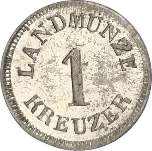Reverso 1 Kreuzer 1830 L "Tipo 1828-1830" - valor de la moneda de plata - Sajonia-Meiningen, Bernardo II