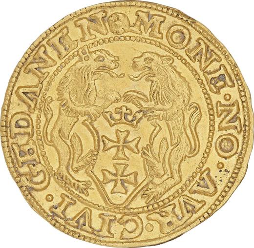 Reverso Ducado 1548 "Gdańsk" - valor de la moneda de oro - Polonia, Segismundo I el Viejo