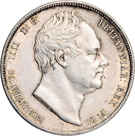 Anverso Media corona 1835 WW - valor de la moneda de plata - Gran Bretaña, Guillermo IV