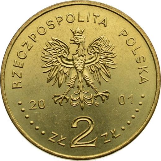 Аверс монеты - 2 злотых 2001 года MW RK "XII Международный конкурс скрипачей имени Генрика Венявского" - цена  монеты - Польша, III Республика после деноминации