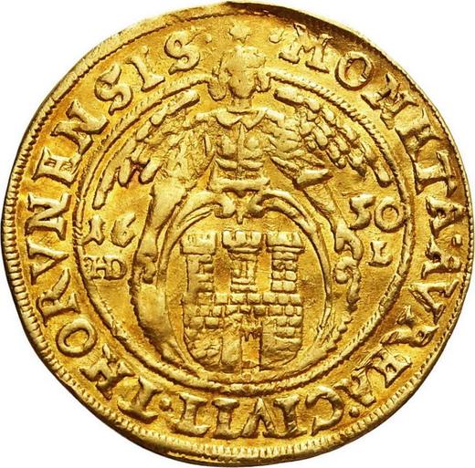 Rewers monety - Dukat 1650 HDL "Toruń" - cena złotej monety - Polska, Jan II Kazimierz