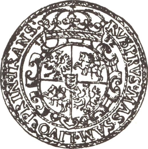 Реверс монеты - Талер 1582 года - цена серебряной монеты - Польша, Стефан Баторий