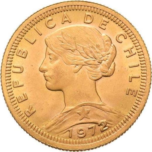 Аверс монеты - 100 песо 1972 года So - цена золотой монеты - Чили, Республика