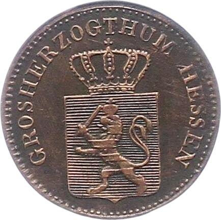 Awers monety - 1 fenig 1858 - cena  monety - Hesja-Darmstadt, Ludwik III