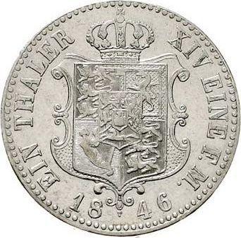Reverse Thaler 1846 A - Silver Coin Value - Hanover, Ernest Augustus