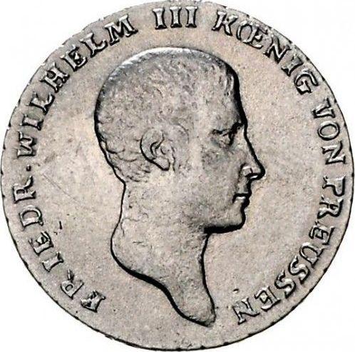 Anverso 1/6 tálero 1817 D "Tipo 1809-1818" - valor de la moneda de plata - Prusia, Federico Guillermo III