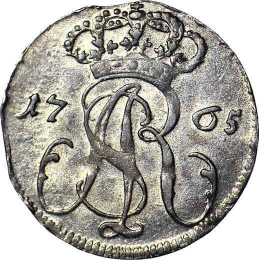 Аверс монеты - Трояк (3 гроша) 1765 года REOE "Гданьский" - цена серебряной монеты - Польша, Станислав II Август