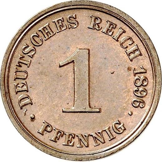 Аверс монеты - 1 пфенниг 1896 года G "Тип 1890-1916" - цена  монеты - Германия, Германская Империя