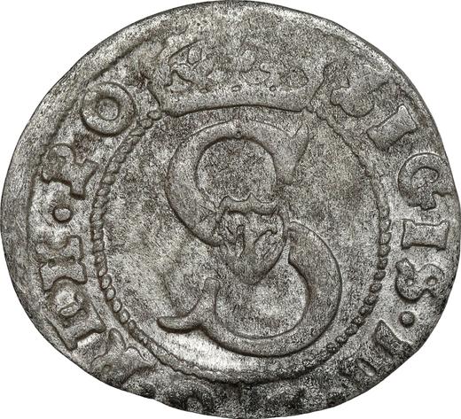Аверс монеты - Шеляг 1589 года "Литва" - цена серебряной монеты - Польша, Сигизмунд III Ваза