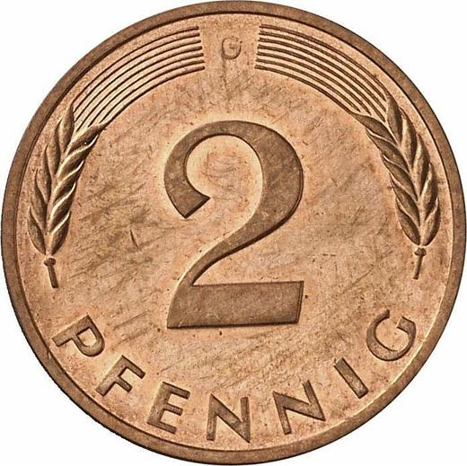 Аверс монеты - 2 пфеннига 1998 года G - цена  монеты - Германия, ФРГ