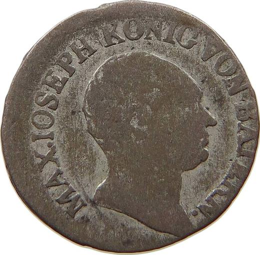 Аверс монеты - 1 крейцер 1808 года - цена серебряной монеты - Бавария, Максимилиан I