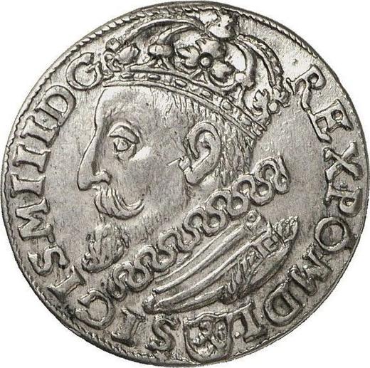 Obverse 3 Groszy (Trojak) 1601 K "Krakow Mint" - Silver Coin Value - Poland, Sigismund III Vasa