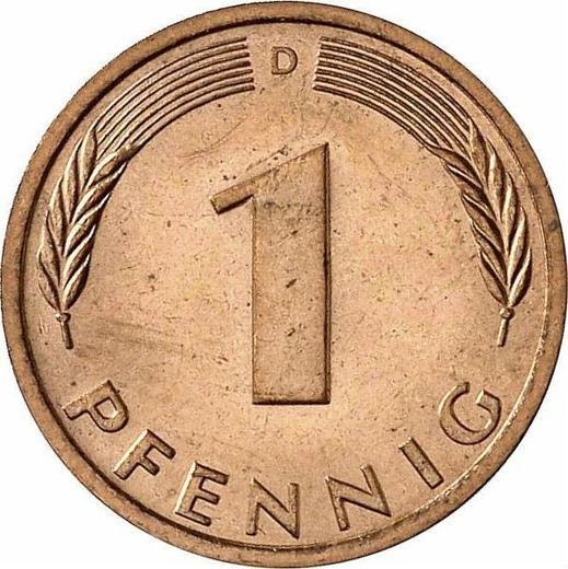 Аверс монеты - 1 пфенниг 1983 года D - цена  монеты - Германия, ФРГ