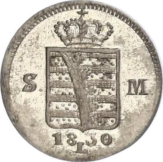 Anverso 1 Kreuzer 1830 L "Tipo 1828-1830" - valor de la moneda de plata - Sajonia-Meiningen, Bernardo II