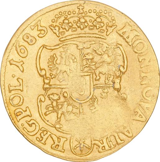 Реверс монеты - Дукат 1683 года - цена золотой монеты - Польша, Ян III Собеский