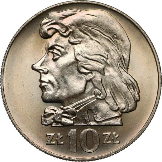 Реверс монеты - 10 злотых 1970 года MW "200 лет со дня смерти Тадеуша Костюшко" - цена  монеты - Польша, Народная Республика