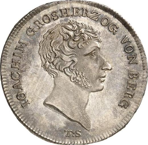 Аверс монеты - Талер 1807 года T.S. - цена серебряной монеты - Берг, Иоахим Мюрат